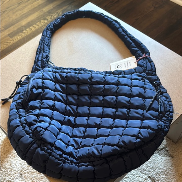 Urban Expressions Handbags - Quilted Navy Blue Shoulder Bag by Urbanfit